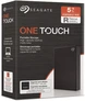 Seagate One Touch Portable HDD with Password, Black, 5TB, +Rescue, USB 3.0 Micro-B