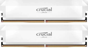 Crucial Pro Overclocking White UDIMM 32GB Kit, DDR5-6400, CL38-40-40-84