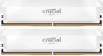 Crucial Pro Overclocking White UDIMM 64GB Kit, DDR5-6400, CL40-40-40-84