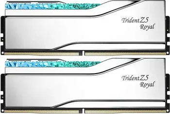 G.Skill Trident Z5 Royal RGB Silver DIMM Kit 32GB, DDR5-7200, CL34-45-45-115, on-die ECC