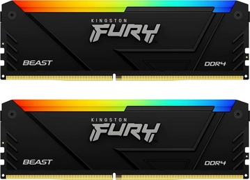 Kingston FURY Beast RGB UDIMM 32GB Kit, DDR4-3200, CL16-20-20