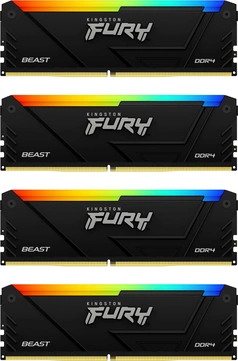 Kingston FURY Beast RGB UDIMM 128GB Kit, DDR4-3600, CL18-22-22, 2RX8