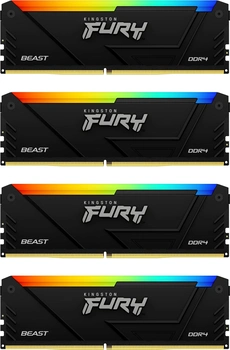 Kingston FURY Beast RGB UDIMM 32GB Kit, DDR4-3600, CL17-21-21, 1RX8