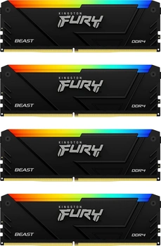 Kingston FURY Beast RGB UDIMM 64GB Kit, DDR4-3600, CL18-22-22, 1RX8