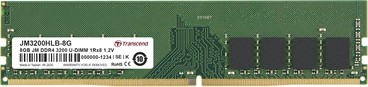 Transcend JetRam UDIMM 8GB, DDR4-3200, CL22, 1RX8