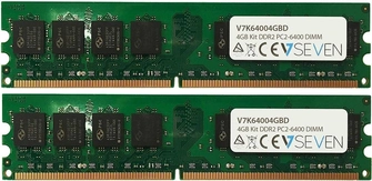 V7 UDIMM 4GB Kit, DDR2-800, CL6