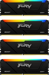Kingston FURY Beast RGB UDIMM 64GB Kit, DDR4-3600, CL18-22-22, 1RX8
