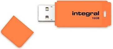 Integral Neon orange 16GB, USB-A 2.0