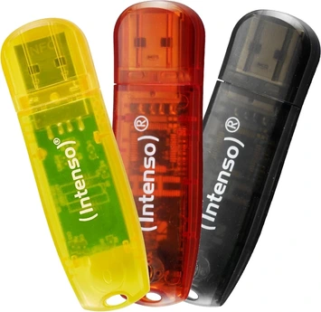 Intenso Rainbow Line 8GB, USB-A 2.0, 3er-Pack