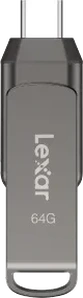 Lexar JumpDrive D400 64GB, USB-A 3.0/USB-C 3.0