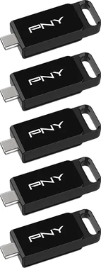 PNY Elite Type-C 64GB, USB-C 3.0, 5er-Pack