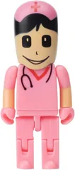 Diverse USB-Sticks Cartoon Krankenschwester rosa 32GB, USB-A 2.0
