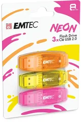 Emtec C410 Neon 8GB, USB-A 2.0, 3er-Pack