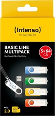 Intenso Basic Line Multipack 64GB, USB-A 2.0, 5er-Pack