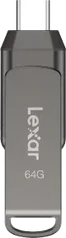 Lexar JumpDrive D400 64GB, USB-A 3.0/USB-C 3.0