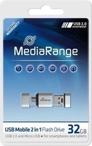 MediaRange Mobile 2in1 OTG Flashdrive 32GB, USB-A 2.0/USB 2.0 Micro-B