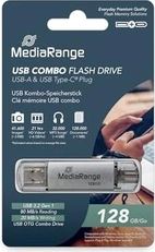 MediaRange Kombo-Speicherstick 128GB, USB-A 3.0/USB-C 3.0