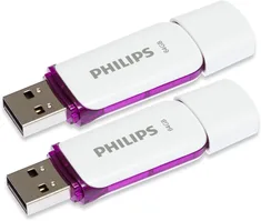 Philips Snow Edition Magic Purple 64GB, USB-A 2.0, 2er-Pack