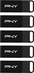 PNY Elite Type-C 64GB, USB-C 3.0, 5er-Pack