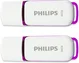 Philips Snow Edition Magic Purple 64GB, USB-A 2.0, 2er-Pack