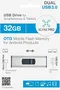 Xlyne OTG Retractable Dual Key 32GB, USB-A 3.0/USB 2.0 Micro-B